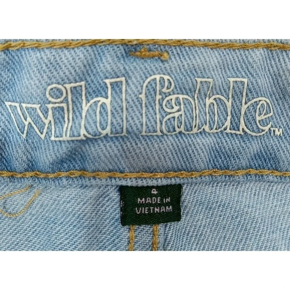 Y2K Wild Fable Denim Shorts Womens Sz 4 High Rise Button Fly CutOff Streetwear